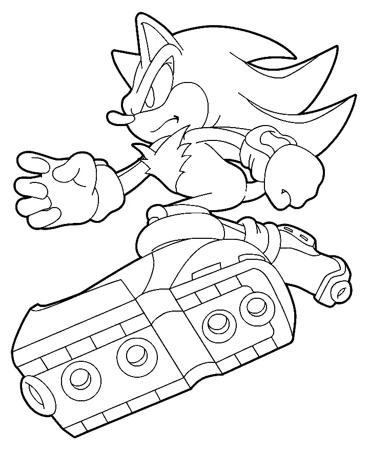 Shadow the Hedgehog Coloring Pages 26