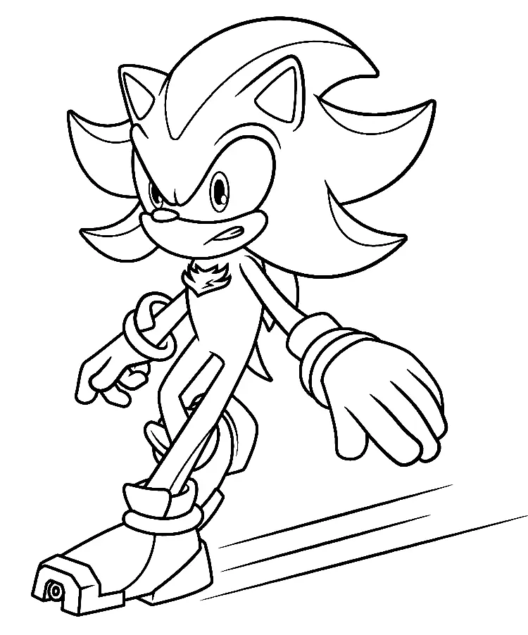 Shadow the Hedgehog Coloring Pages 27