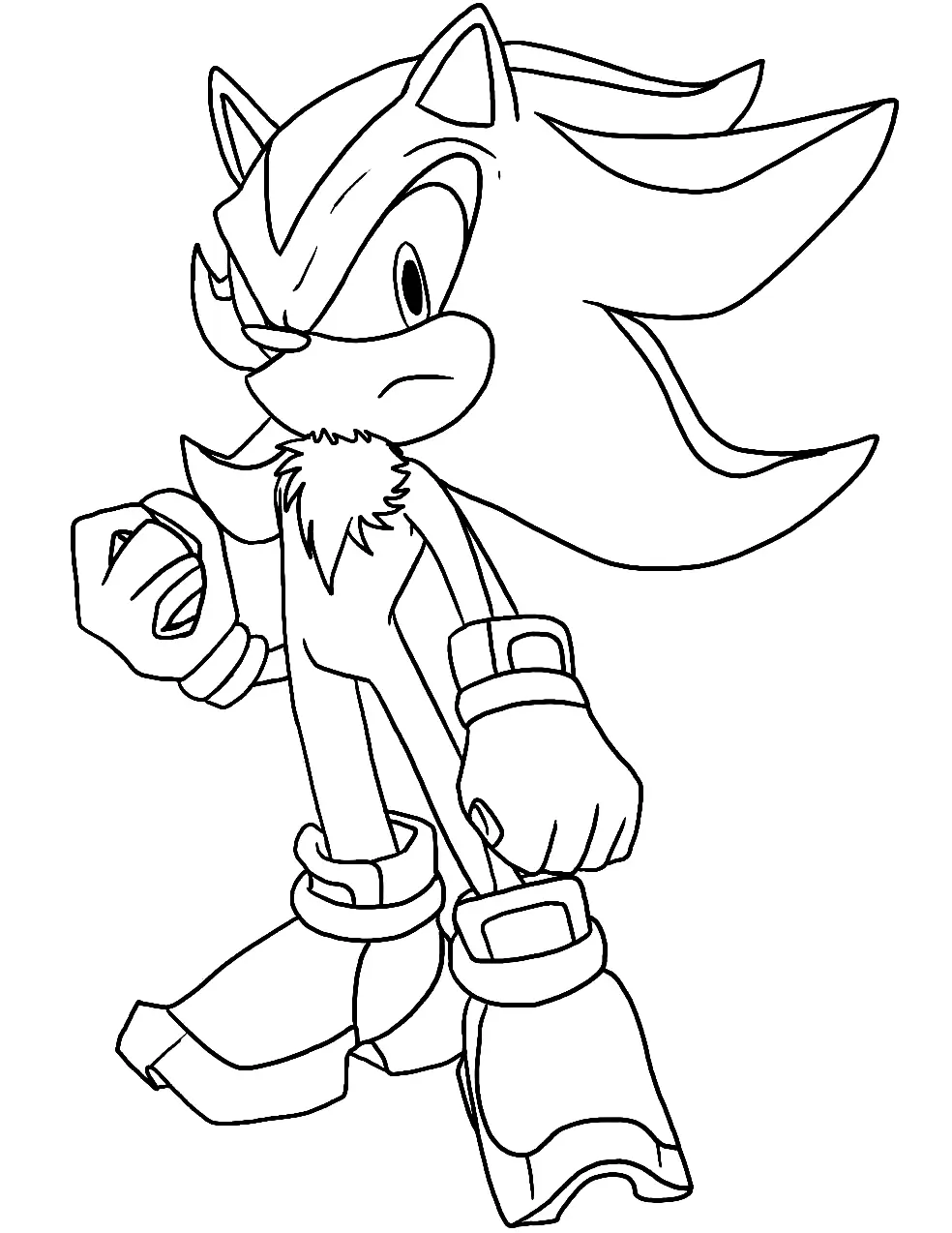 Shadow the Hedgehog Coloring Pages 3