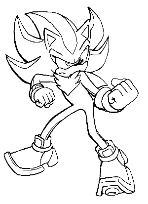 Shadow the Hedgehog Coloring Pages 30