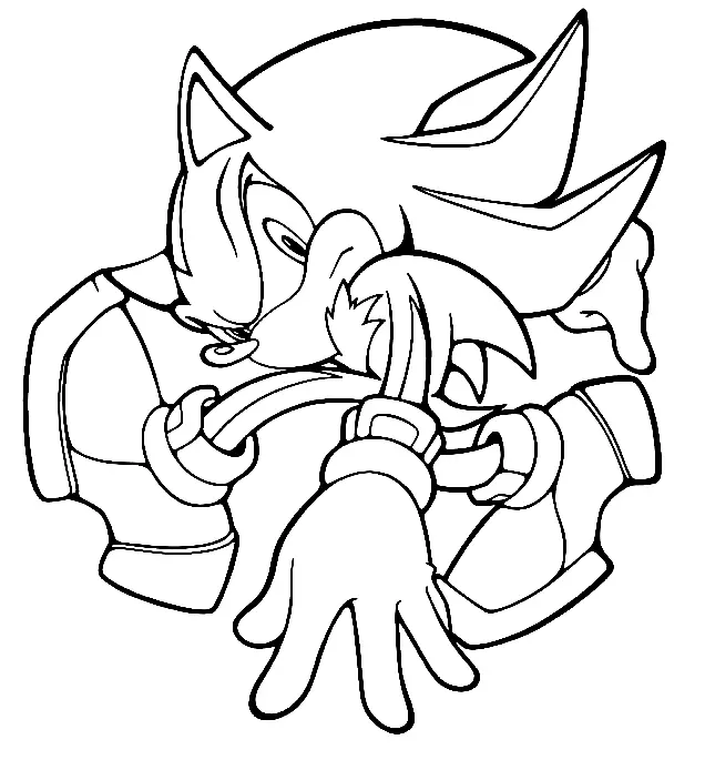 Shadow the Hedgehog Coloring Pages 31