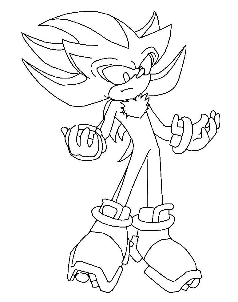 Shadow the Hedgehog Coloring Pages 32