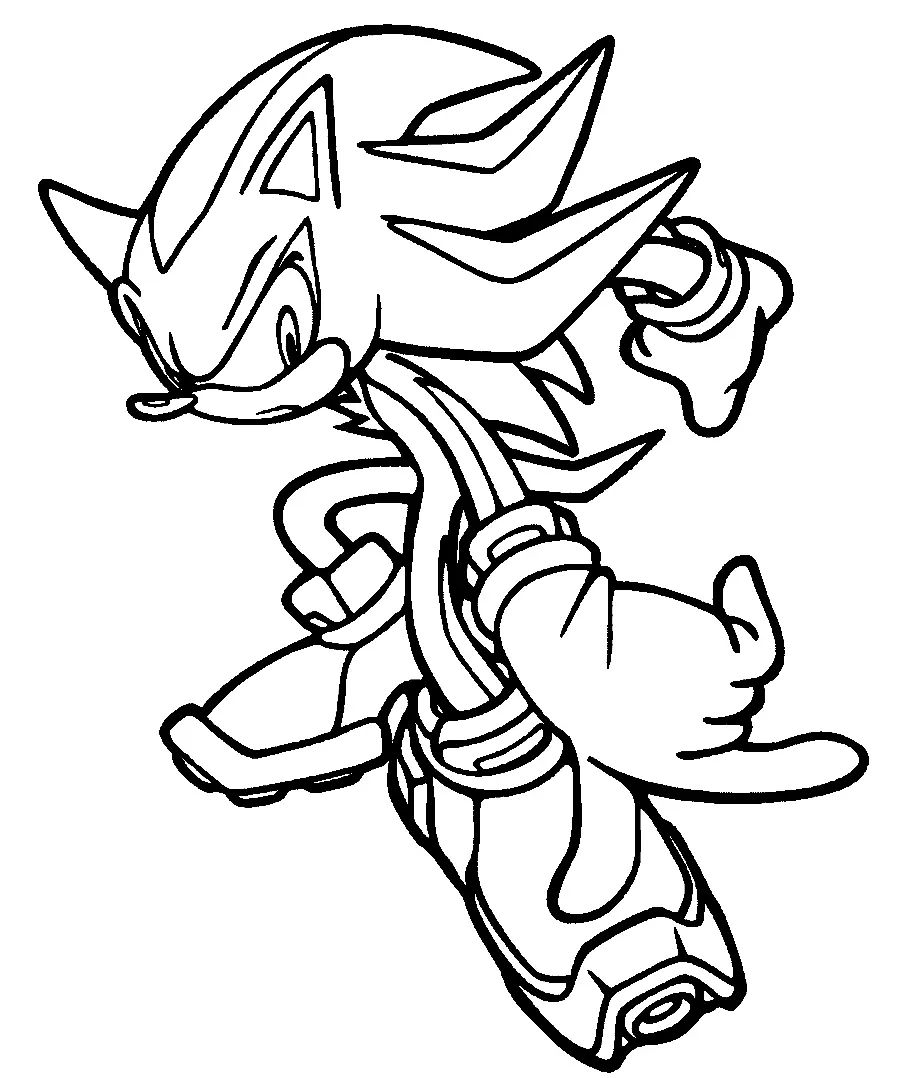 Shadow the Hedgehog Coloring Pages 34