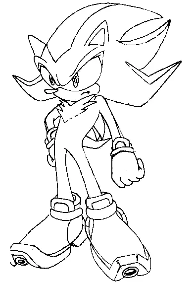 Shadow the Hedgehog Coloring Pages 35