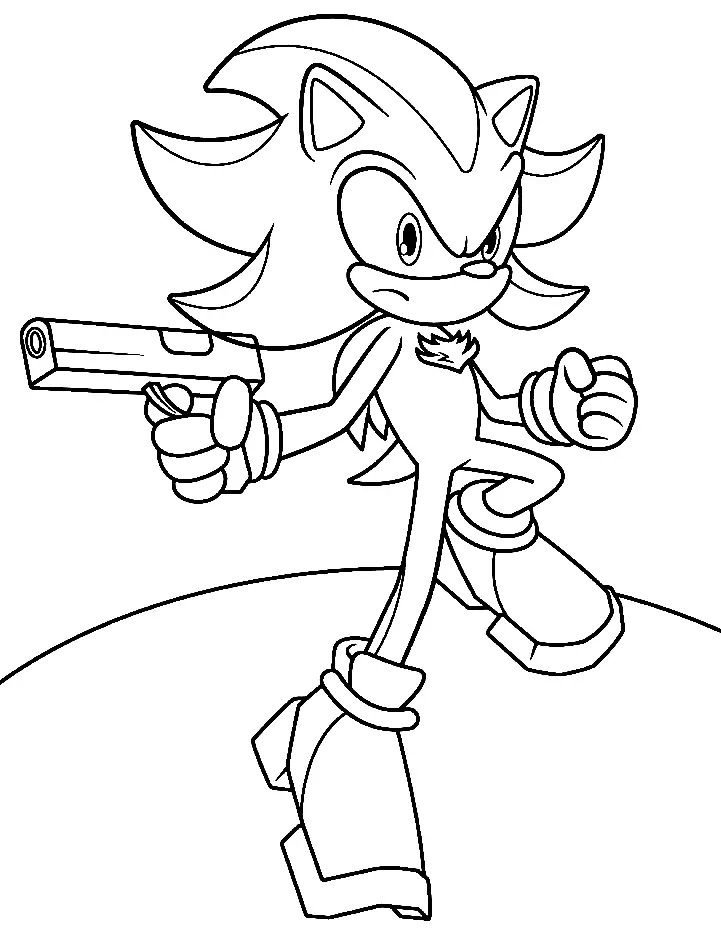 Shadow the Hedgehog Coloring Pages 36