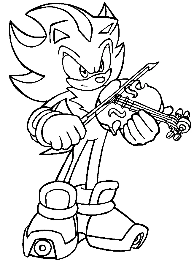 Shadow the Hedgehog Coloring Pages 37