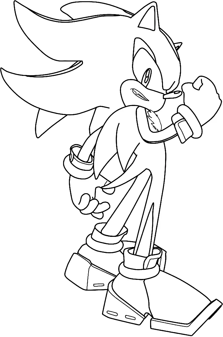 Shadow the Hedgehog Coloring Pages 38