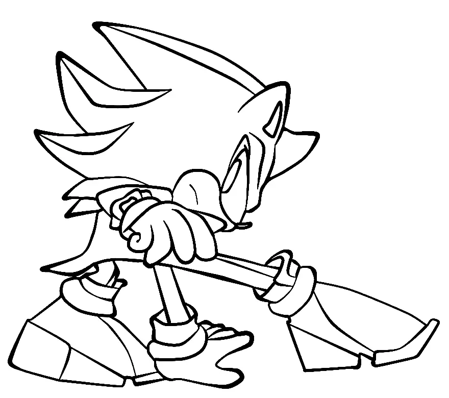 Shadow the Hedgehog Coloring Pages 39