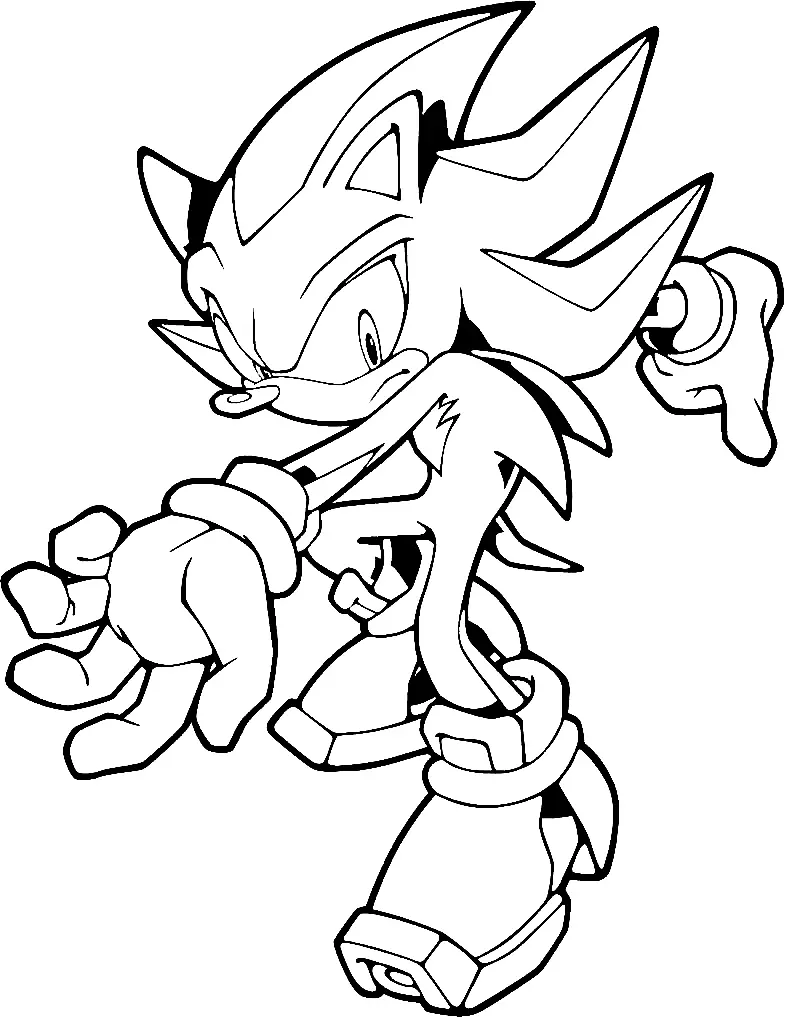 Shadow the Hedgehog Coloring Pages 40