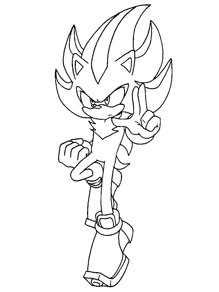 Shadow the Hedgehog Coloring Pages 41