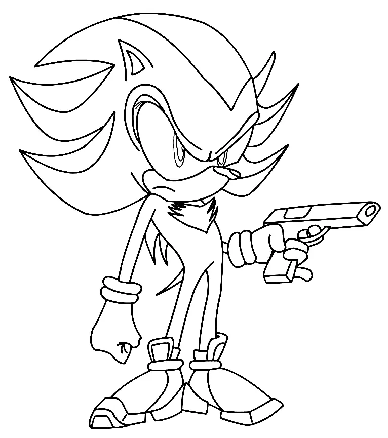 Shadow the Hedgehog Coloring Pages 42