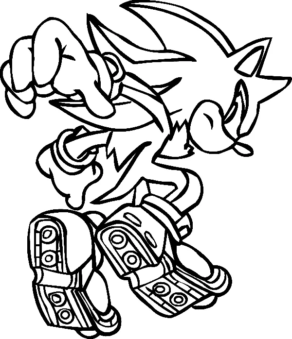Shadow the Hedgehog Coloring Pages 43