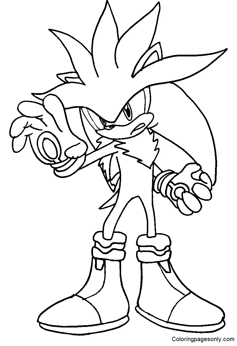 Shadow the Hedgehog Coloring Pages 44
