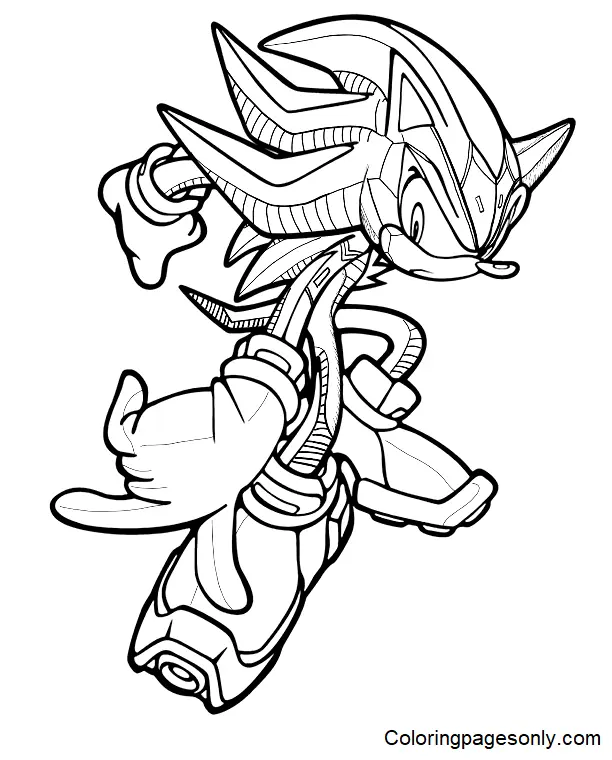 Shadow the Hedgehog Coloring Pages 45