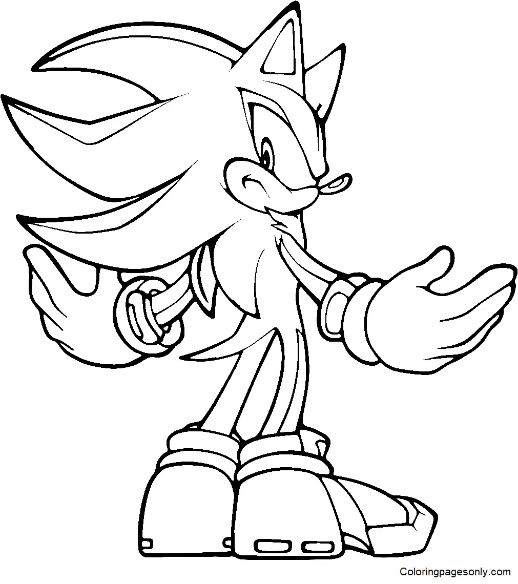 Shadow the Hedgehog Coloring Pages 46