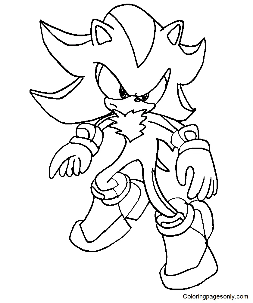 Shadow the Hedgehog Coloring Pages 47