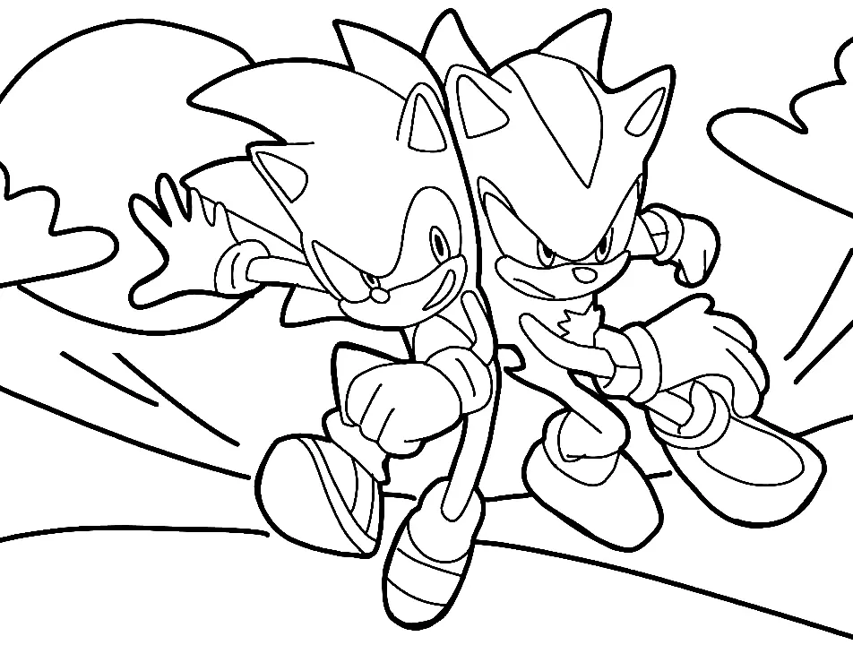 Shadow the Hedgehog Coloring Pages 5