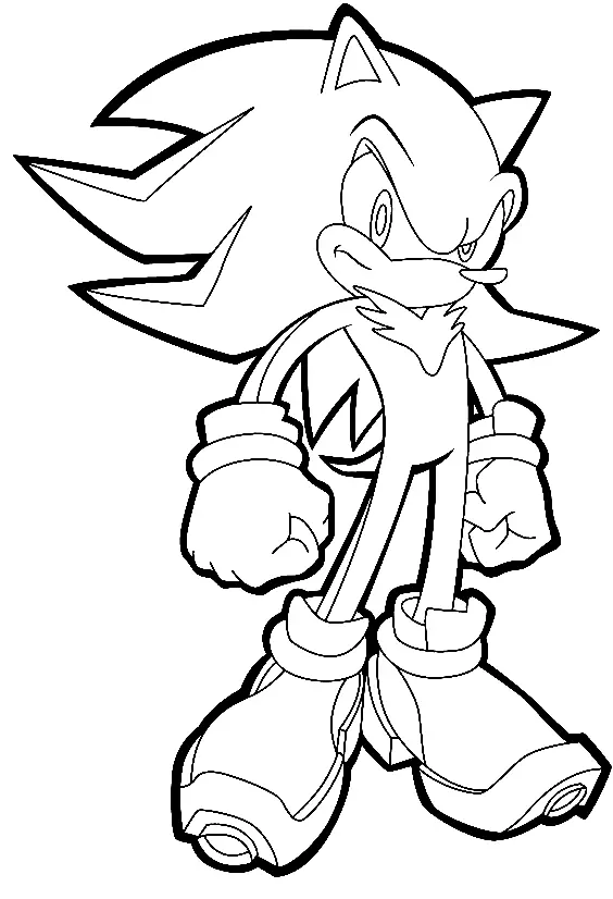 Shadow the Hedgehog Coloring Pages 6