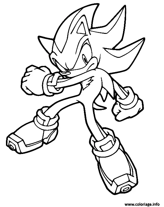 Shadow the Hedgehog Coloring Pages 7