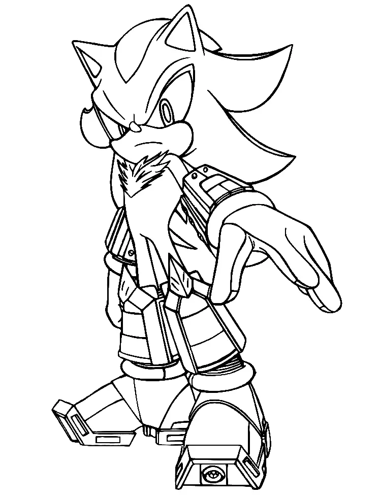 Shadow the Hedgehog Coloring Pages 8