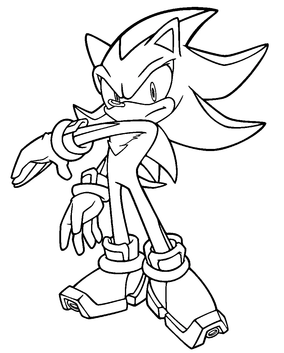 Shadow the Hedgehog Coloring Pages 9