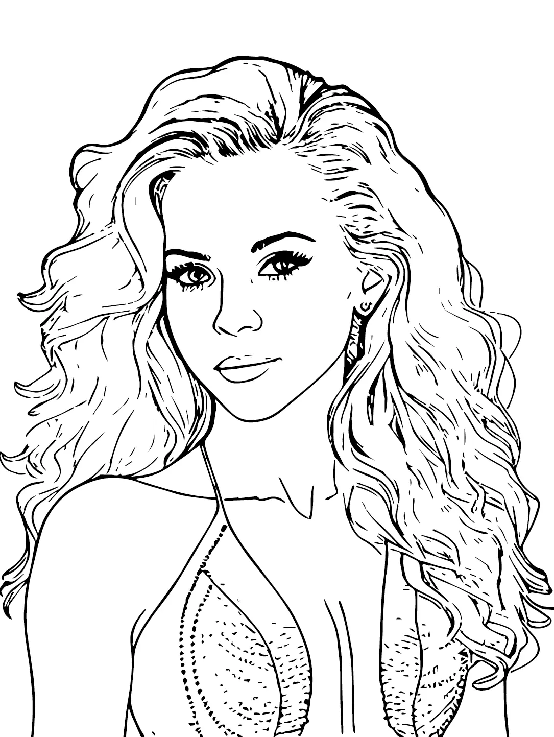 Shakira Para Colorear 1