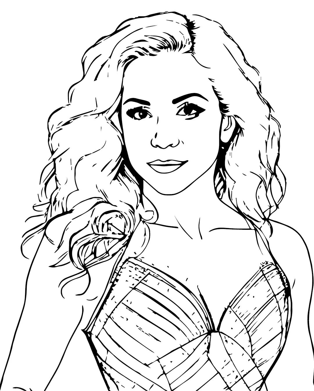 Shakira Para Colorear 11