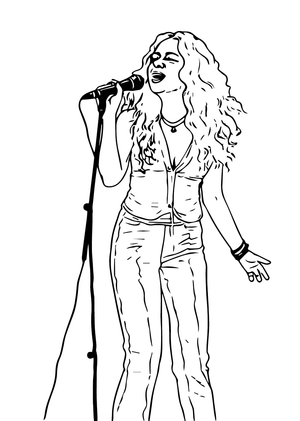Shakira Para Colorear 12