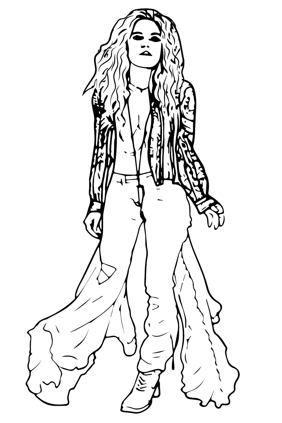 Shakira Para Colorear 13