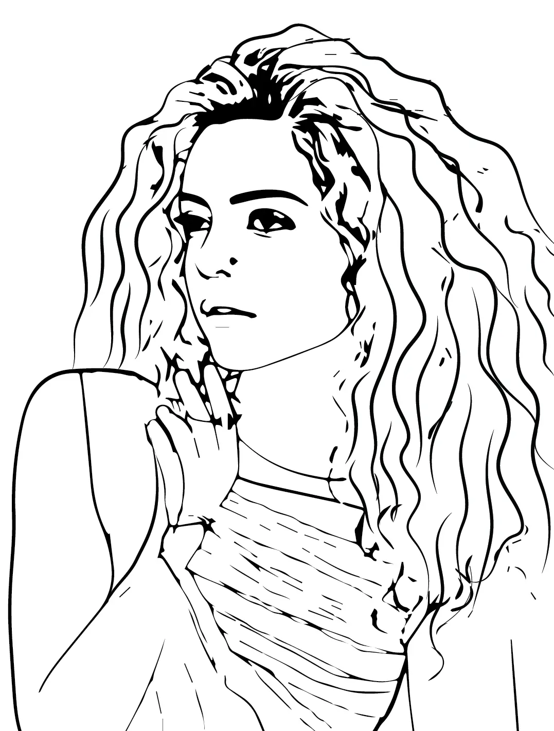 Shakira Para Colorear 14