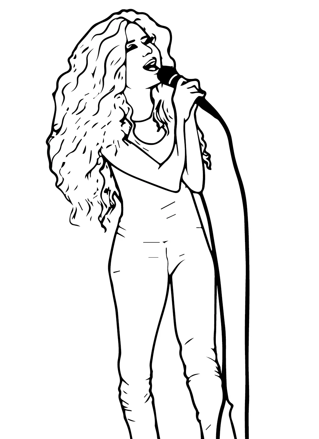 Shakira Para Colorear 15