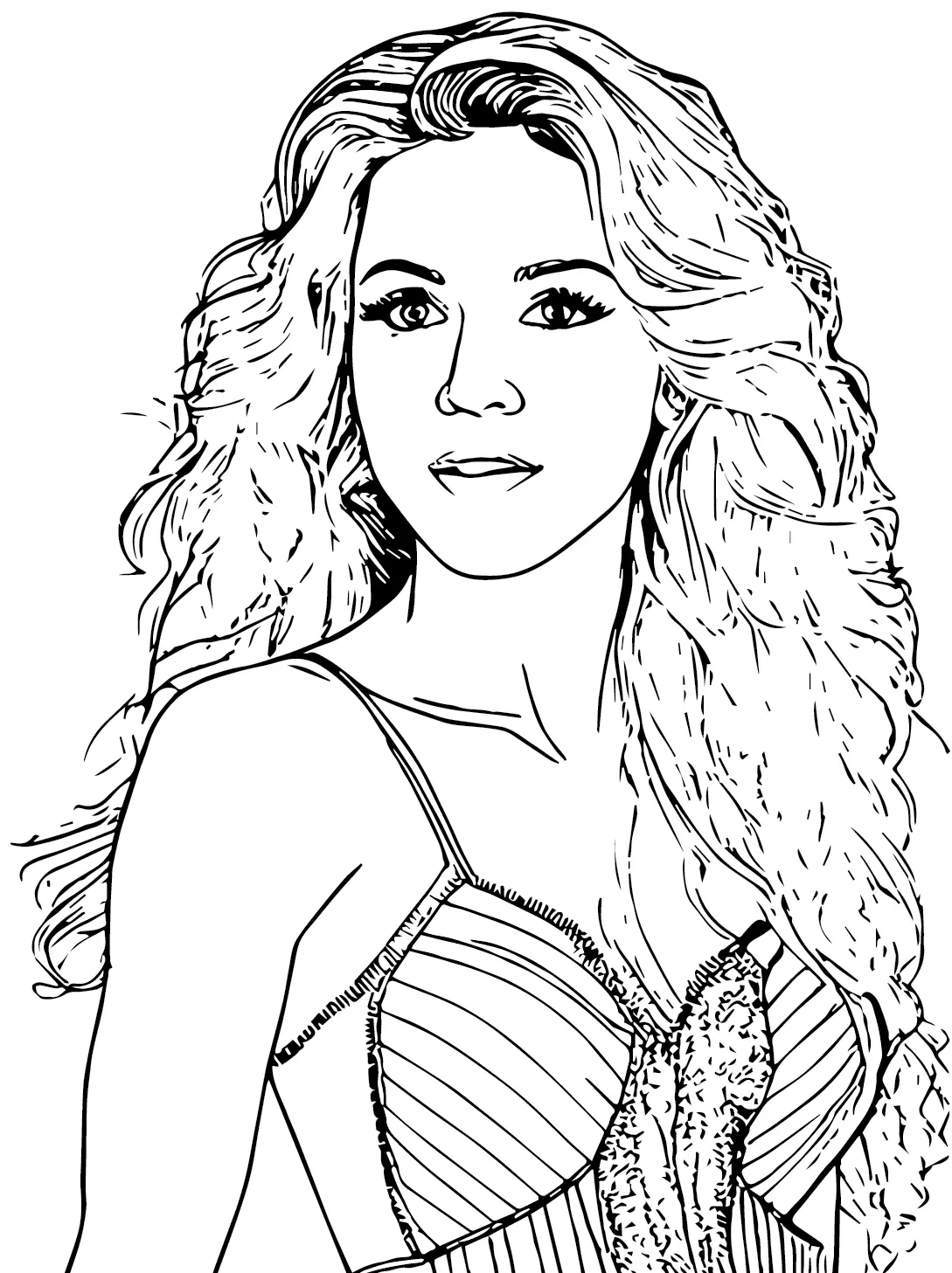 Shakira Para Colorear 17