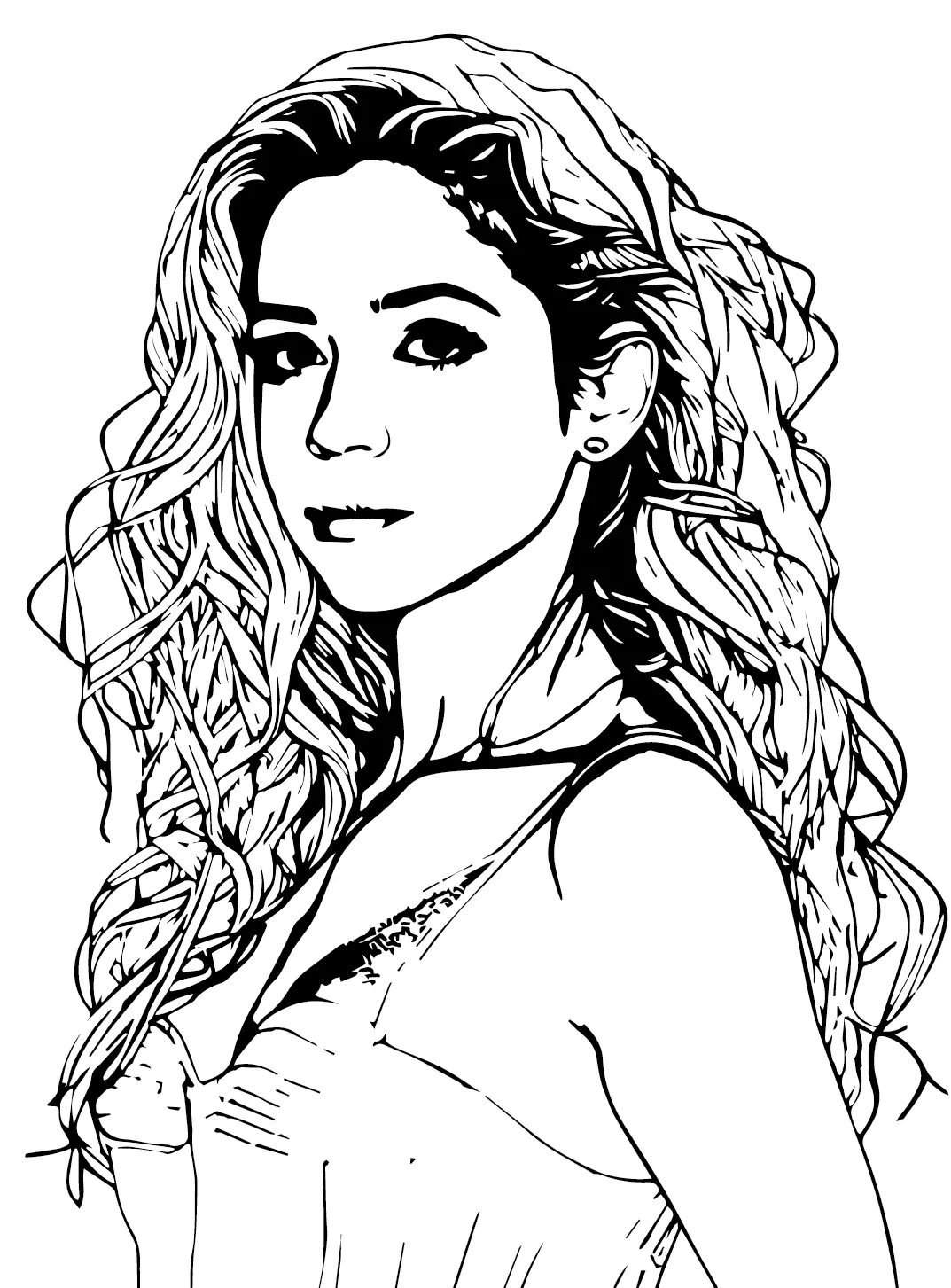 Shakira Para Colorear 20