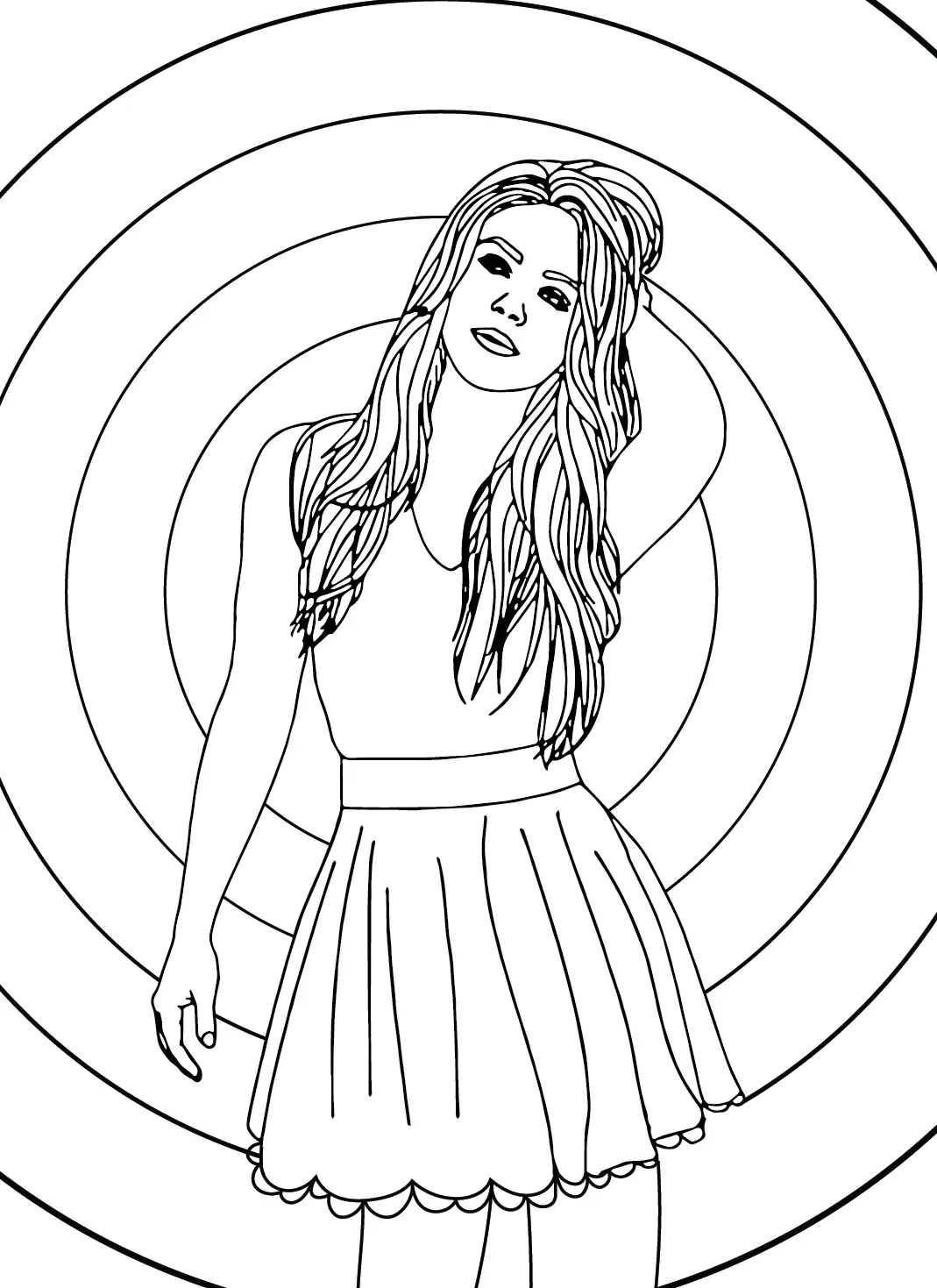 Shakira Para Colorear 5