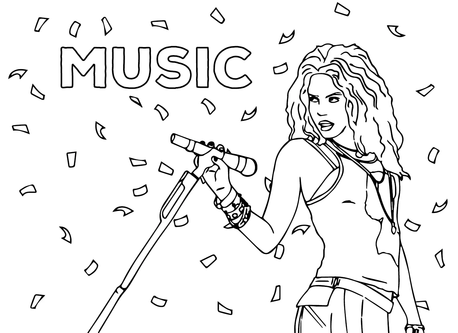 Shakira Para Colorear 8