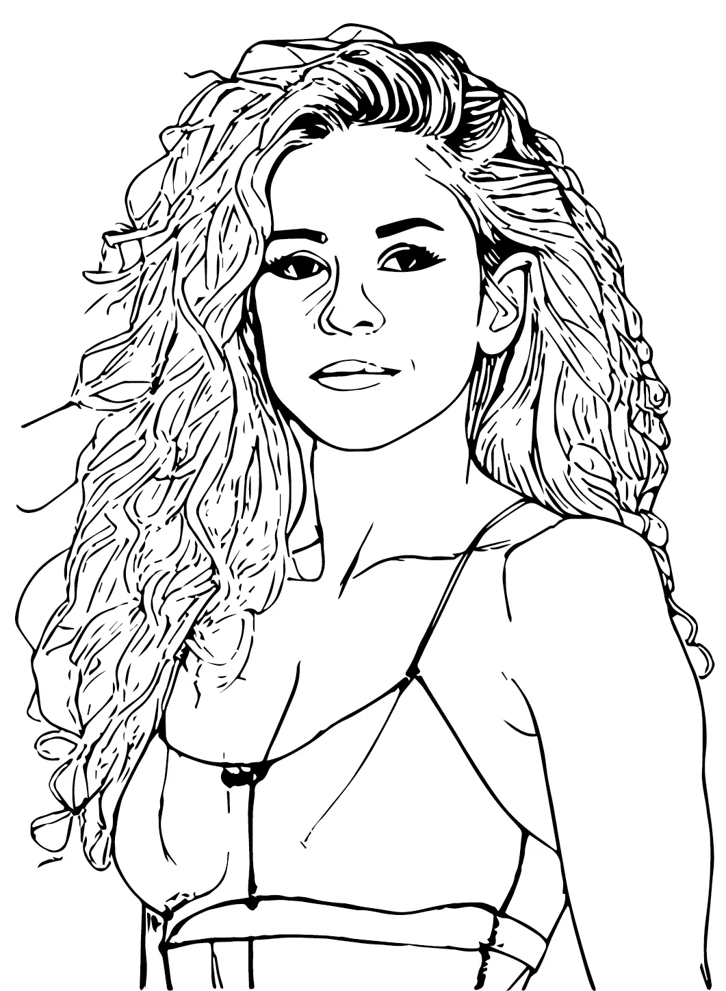 Shakira Para Colorear 9