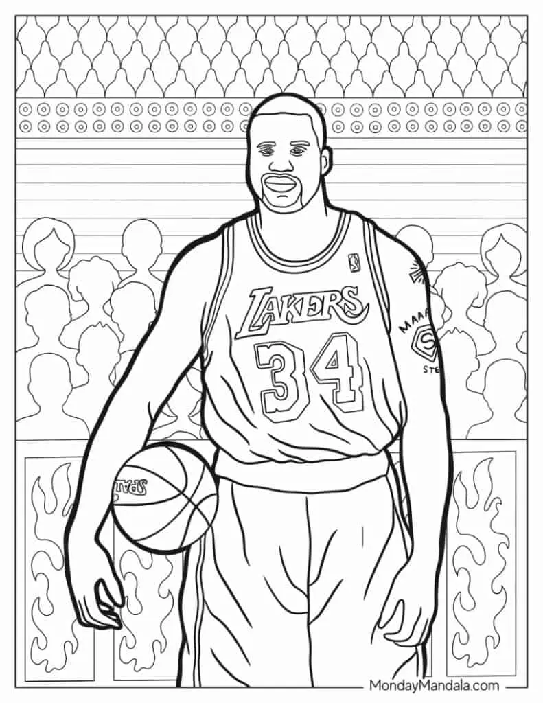 Shaquille O Neal Para Colorir 2