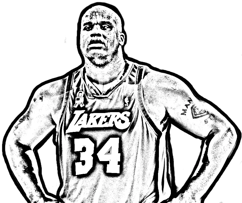Shaquille O Neal Para Colorir 6