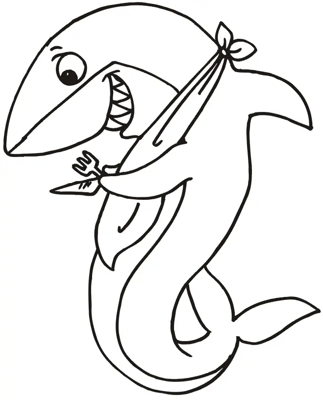 Shark Coloring Pages 19