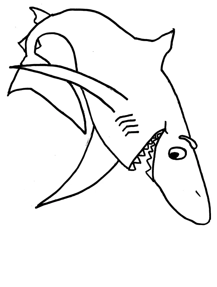 Shark Coloring Pages 3