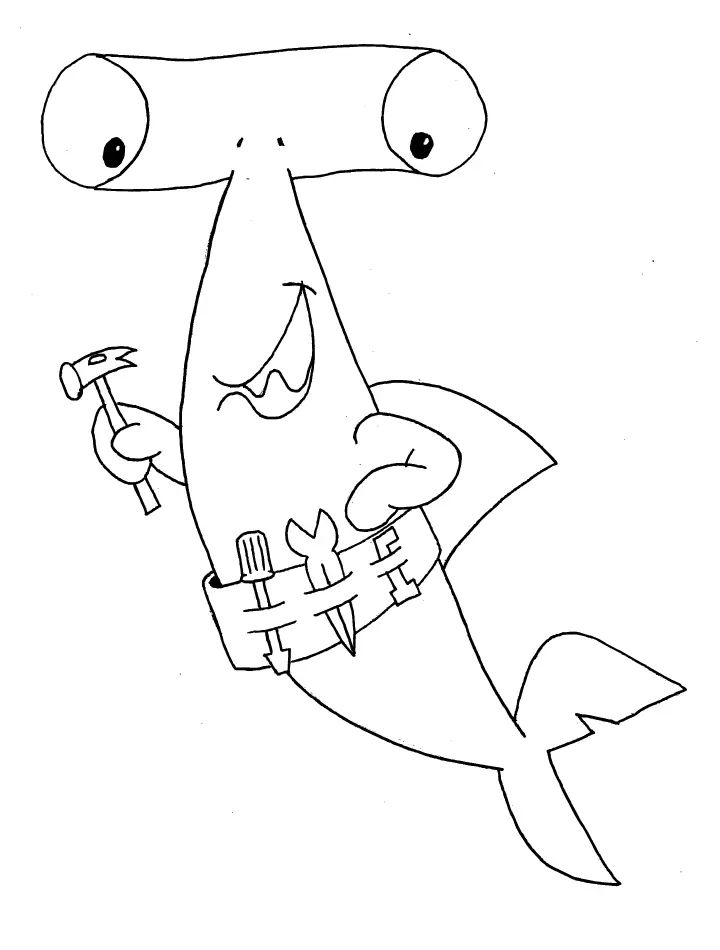 Shark Coloring Pages 7