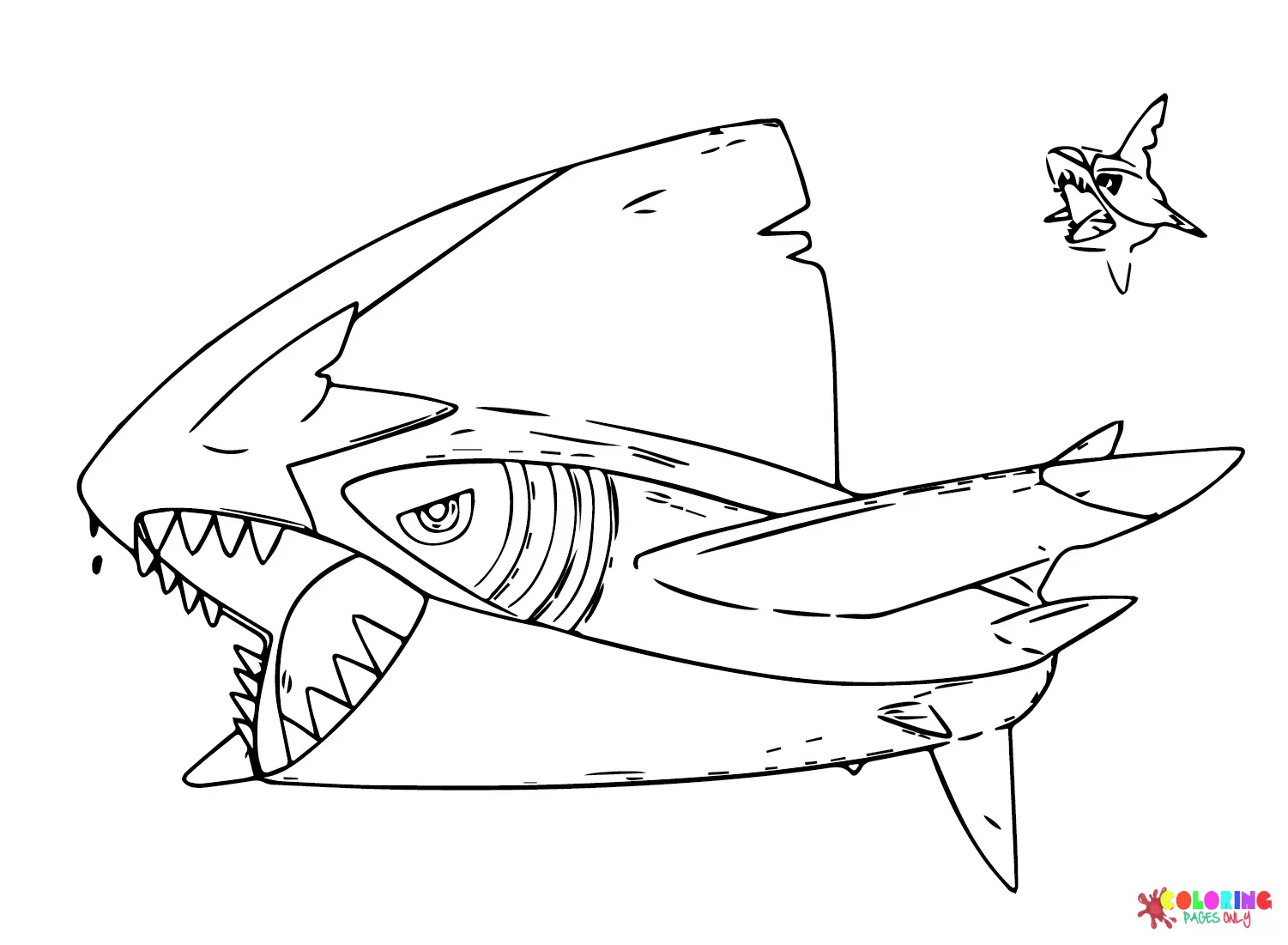 Sharpedo Para Colorear 2