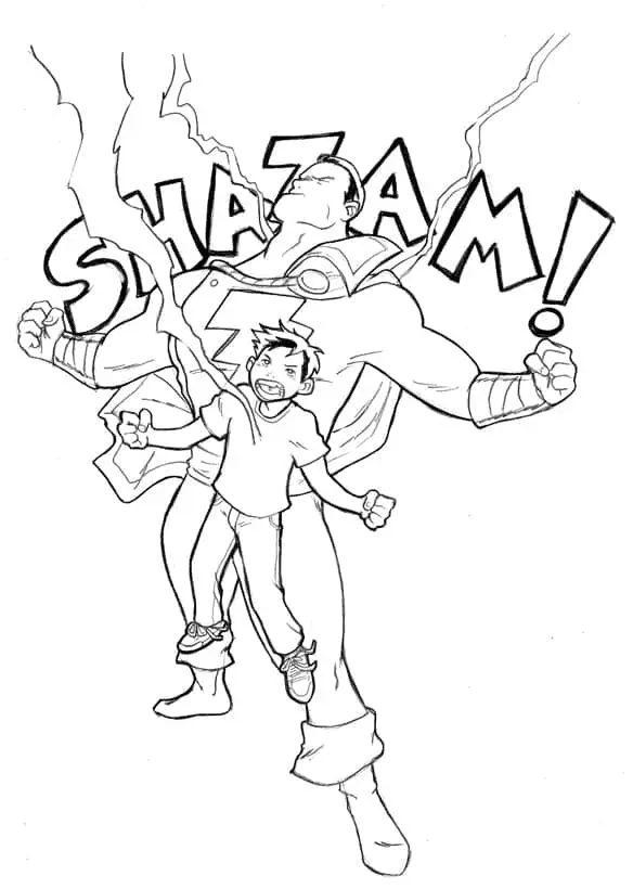 Shazam Para Colorear 42