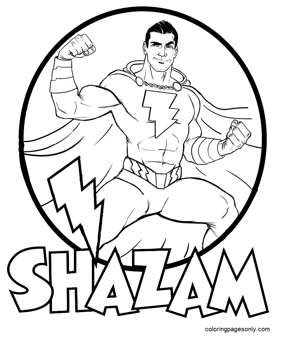 Shazam Para Colorear 5