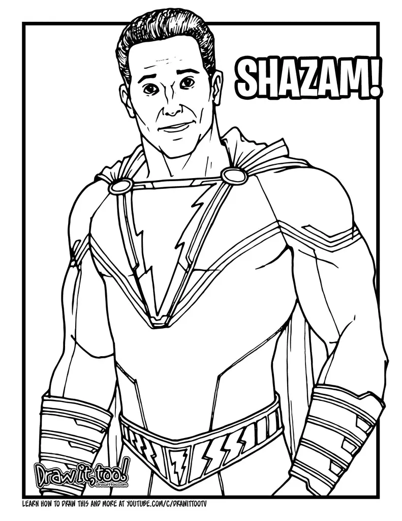 Shazam Para Colorear 8