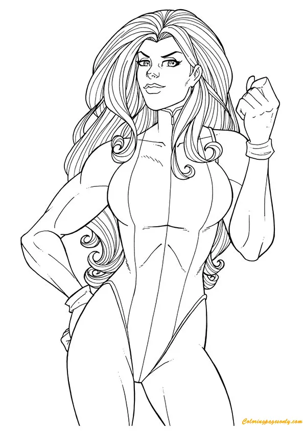 Desenhos de She Hulk Para Colorir 1