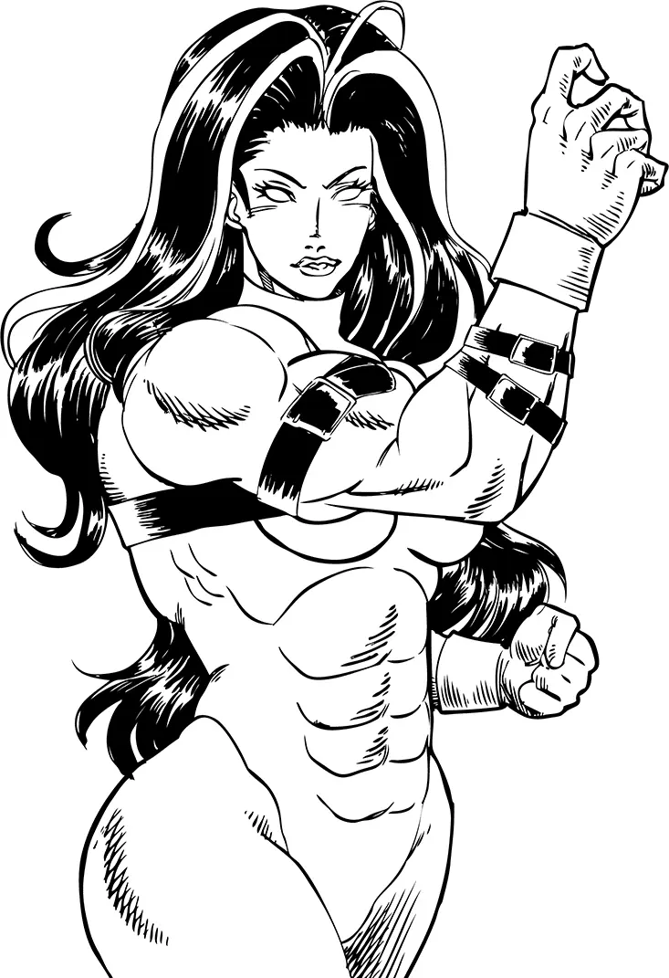 Desenhos de She Hulk Para Colorir 12