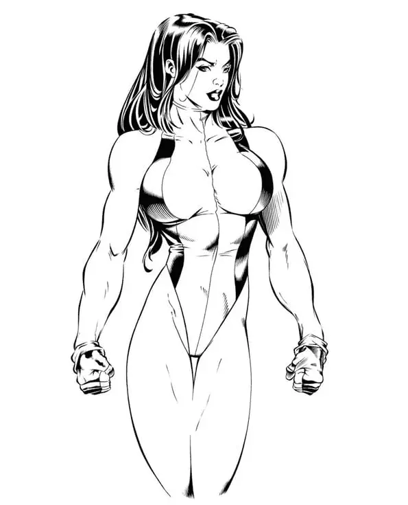 Desenhos de She Hulk Para Colorir 17