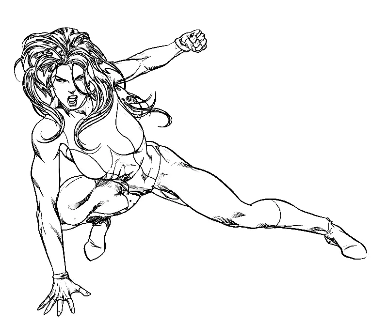 Desenhos de She Hulk Para Colorir 4