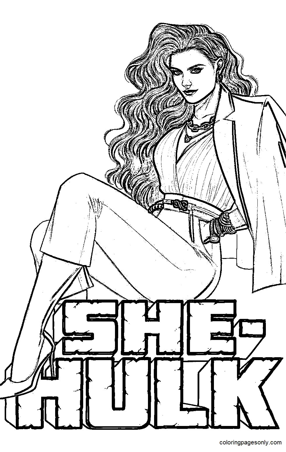 Desenhos de She Hulk Para Colorir 5